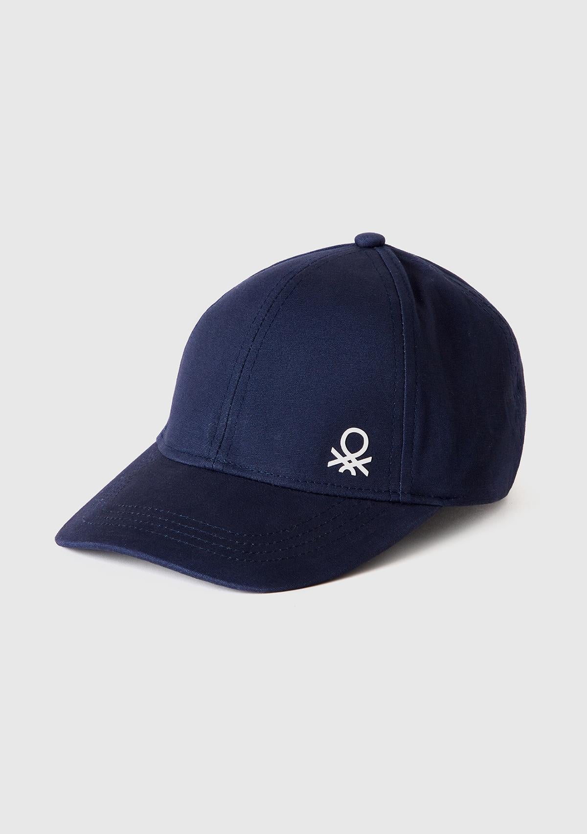  Erkek Çocuk Lacivert Önü Logo İşlemeli Tek Renkli Ayarlanabilir Kep Şapka