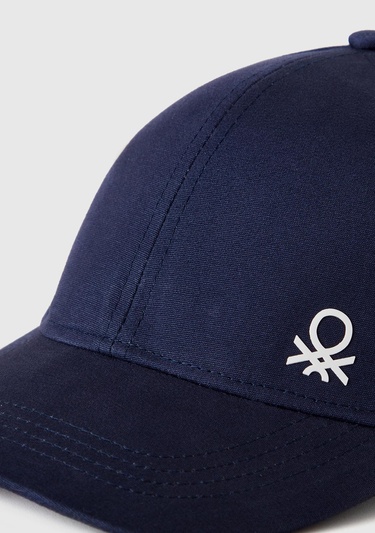  Erkek Çocuk Lacivert Önü Logo İşlemeli Tek Renkli Ayarlanabilir Kep Şapka