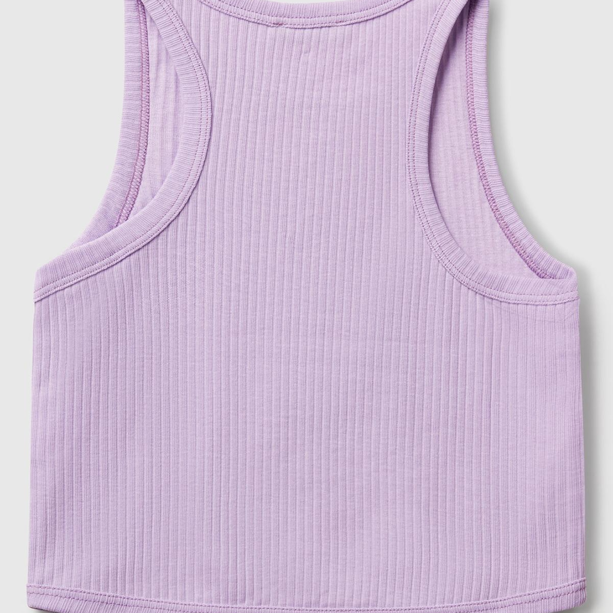 Kız Çocuk Lila Fitilli Crop Atlet