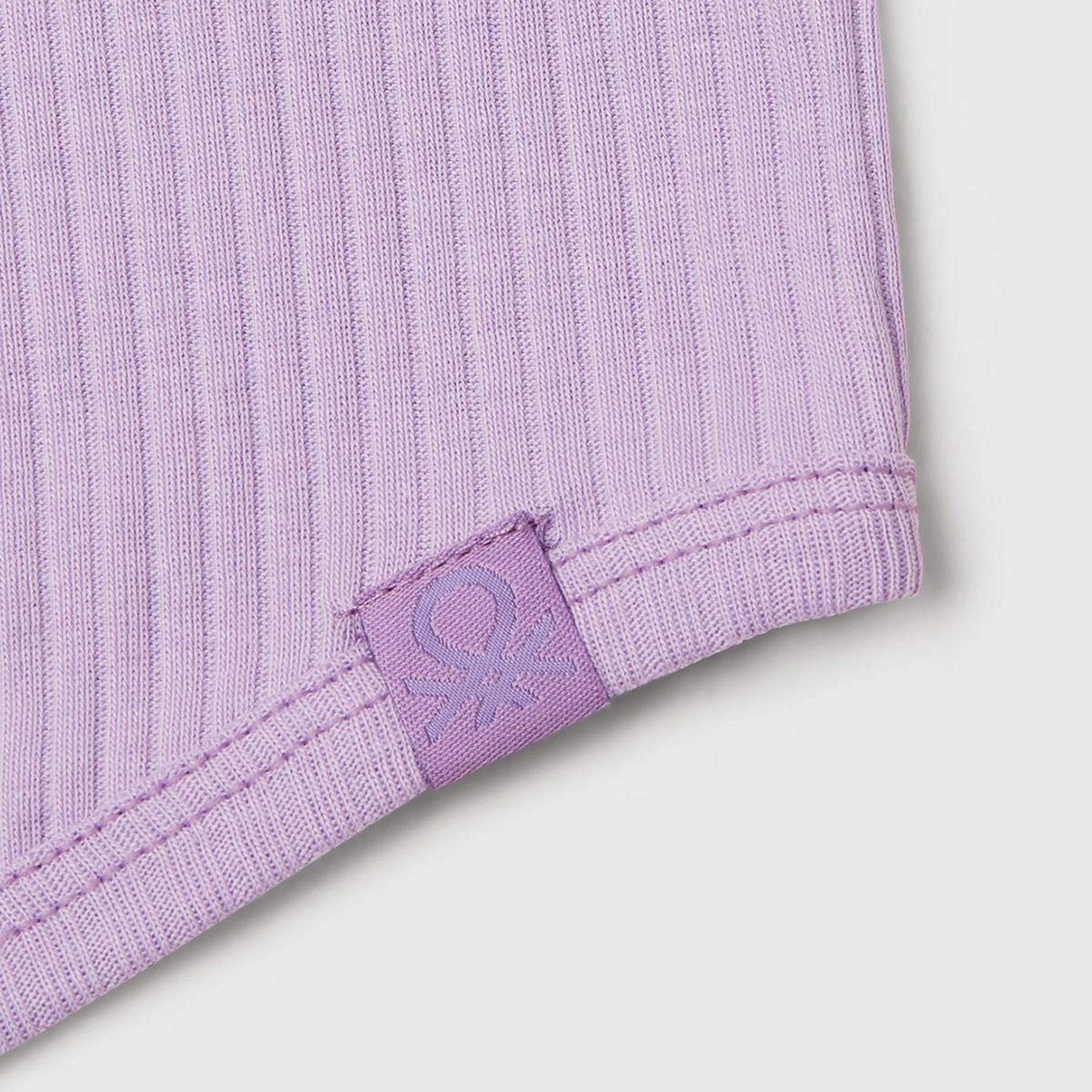 Kız Çocuk Lila Fitilli Crop Atlet