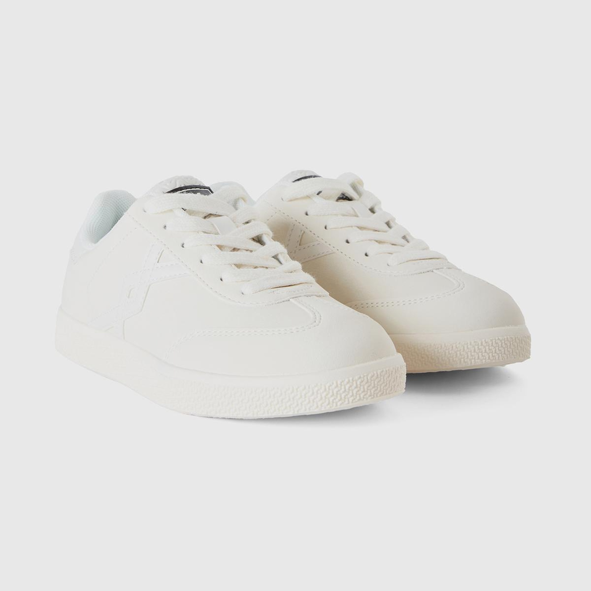 Kız Çocuk Krem Süet Görünümlü Suni Deri Bağcıklı Spor Ayakkabı