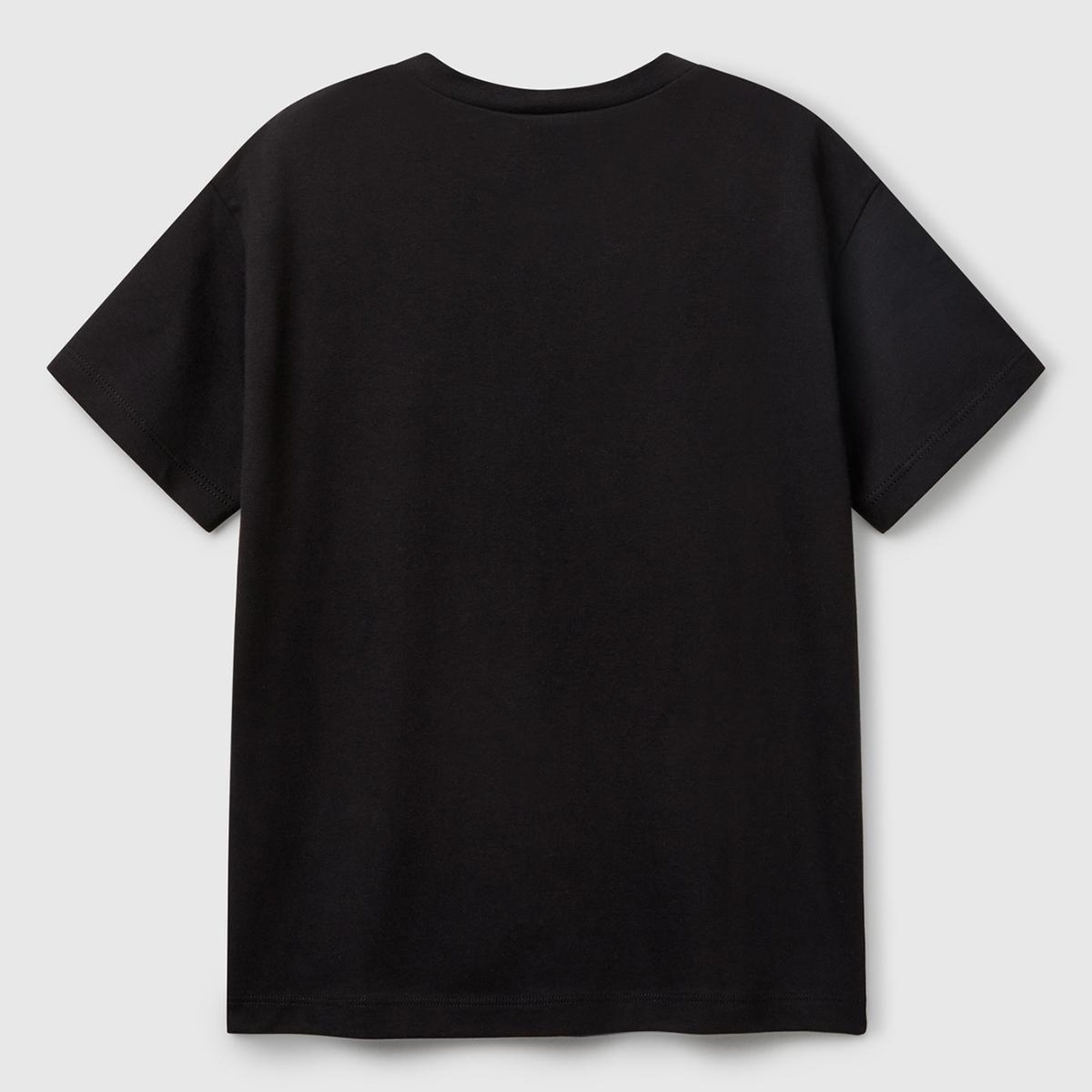 Erkek Çocuk Siyah Marvel Kahraman Baskılı Logo Etiketli T-Shirt