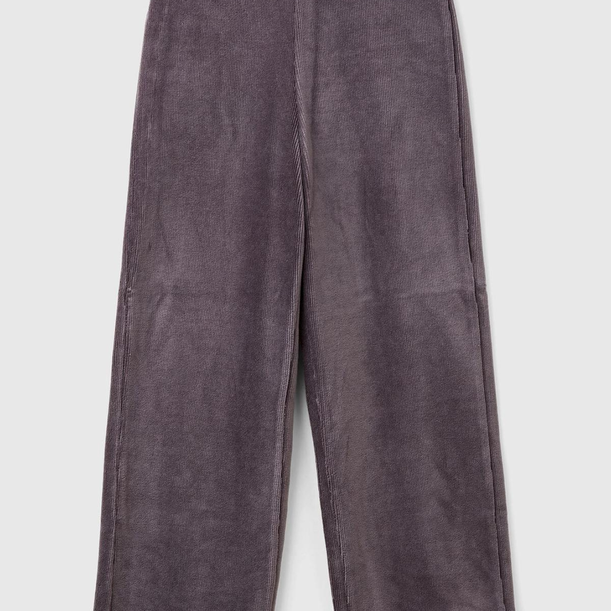 Kız Çocuk Antrasit Arkası Logo İşlemeli Düz Palazzo Pantolon