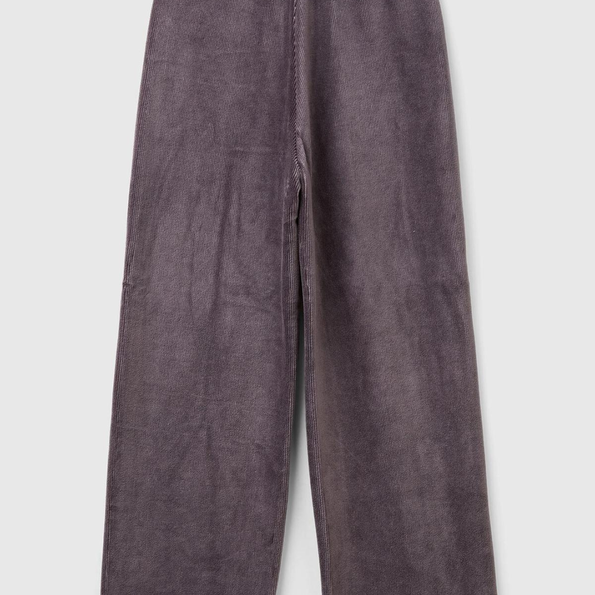 Kız Çocuk Antrasit Arkası Logo İşlemeli Düz Palazzo Pantolon