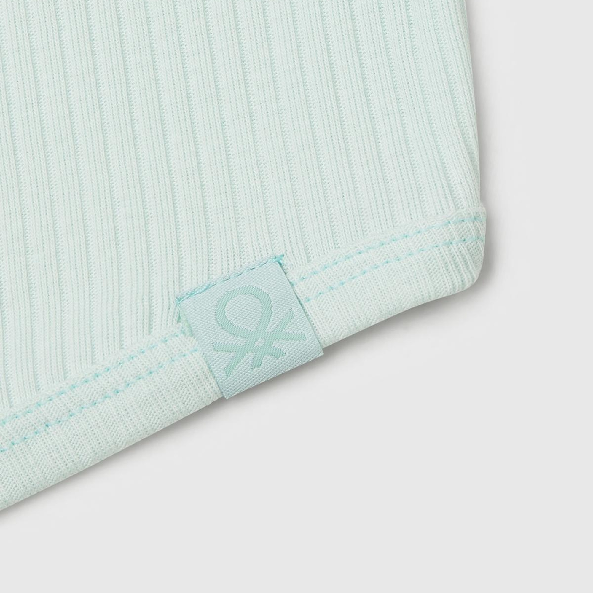 Kız Çocuk Su Yeşili Fitilli Crop Atlet