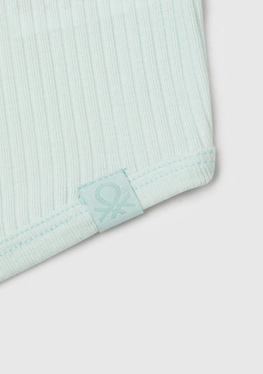  Kız Çocuk Su Yeşili Fitilli Crop Atlet