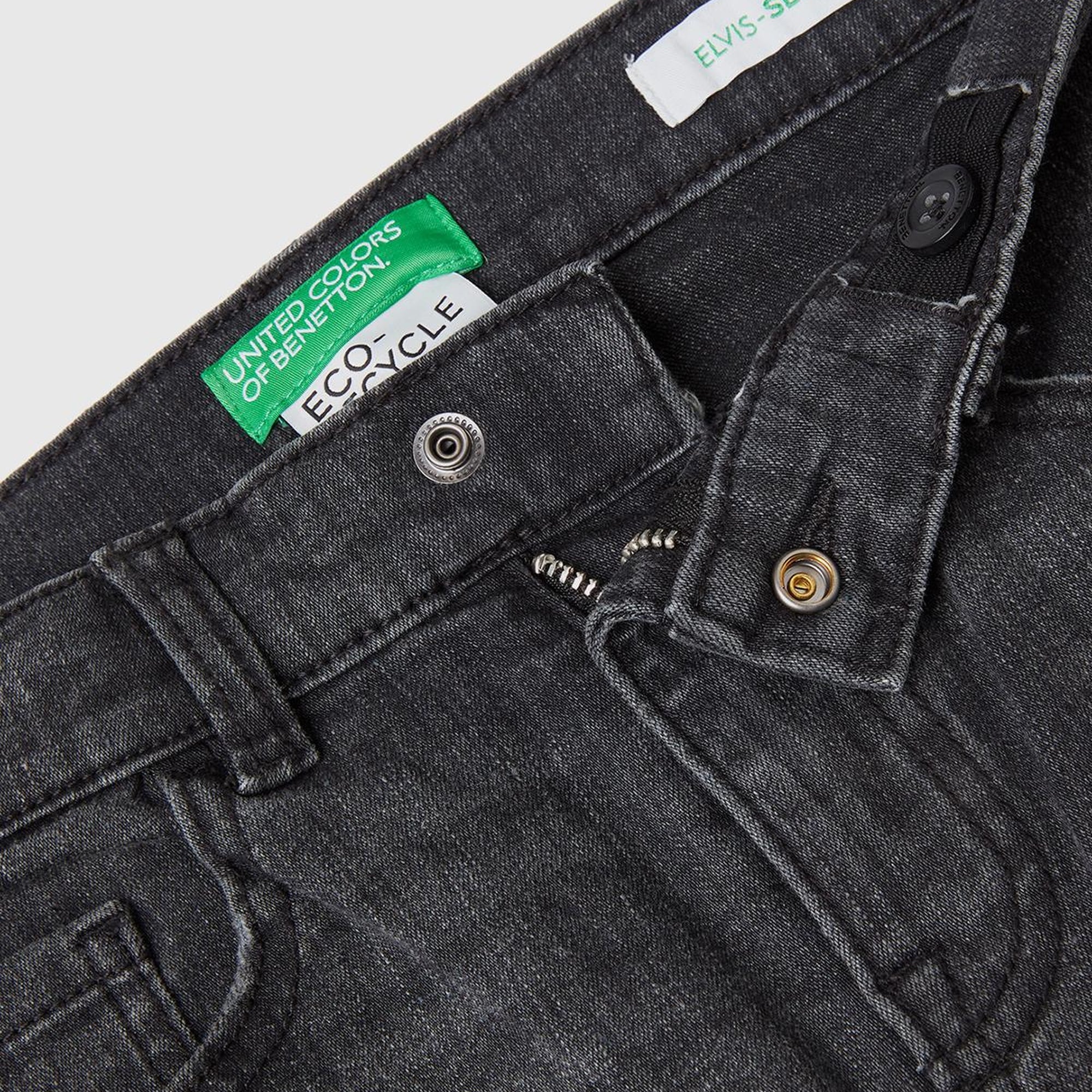 Erkek Çocuk Siyah 5 Cepli Slim Fit Denim Pantolon