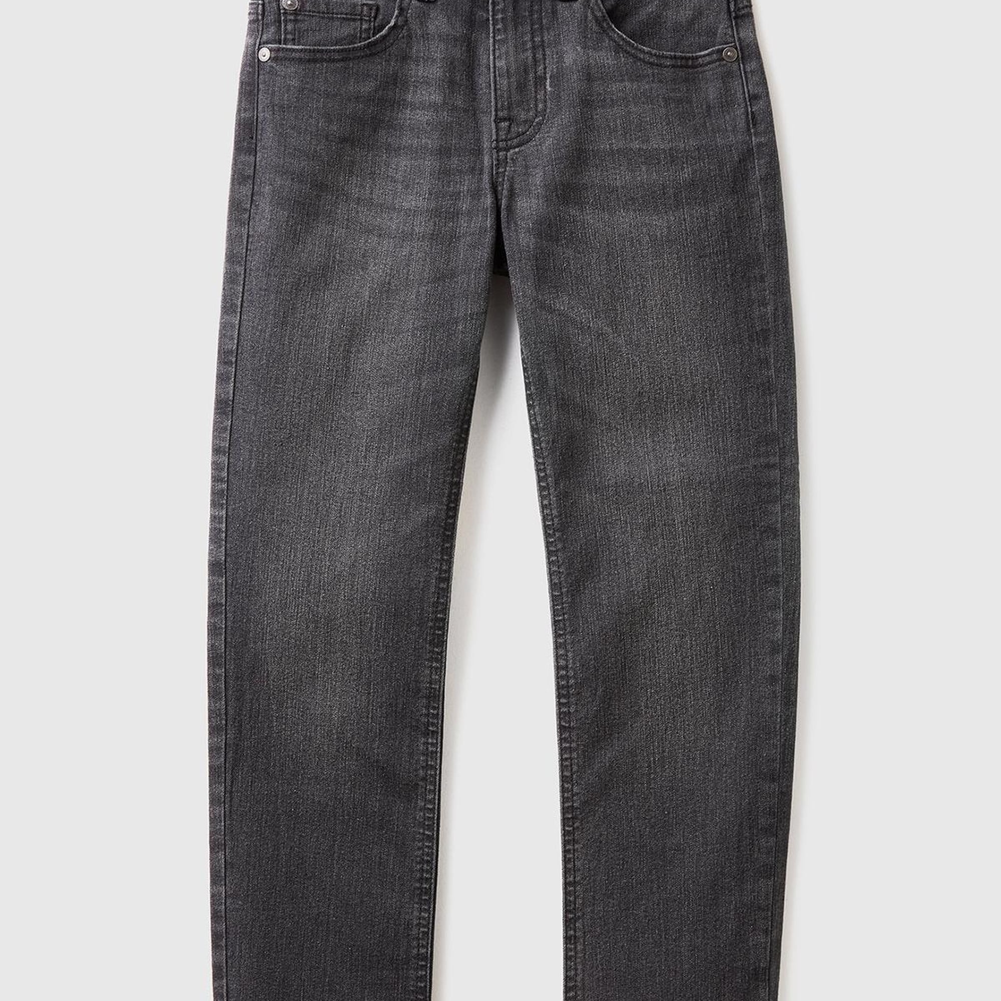 Erkek Çocuk Siyah 5 Cepli Slim Fit Denim Pantolon