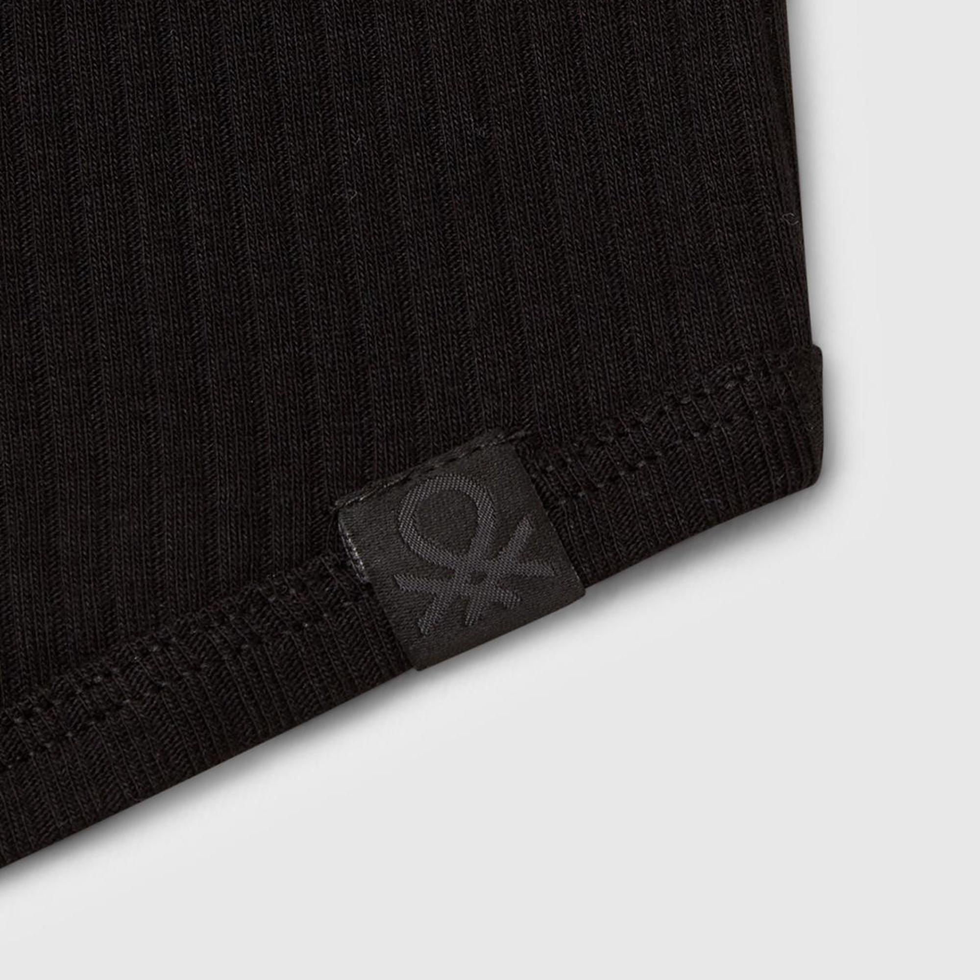 Kız Çocuk Siyah Fitilli Crop Atlet