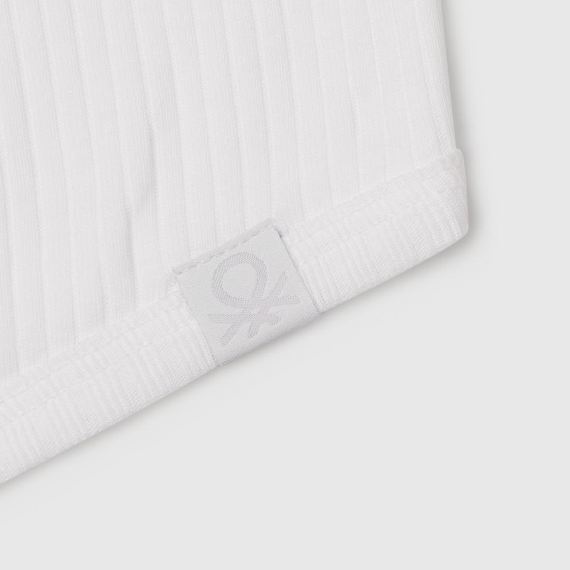 Kız Çocuk Beyaz Fitilli Crop Atlet