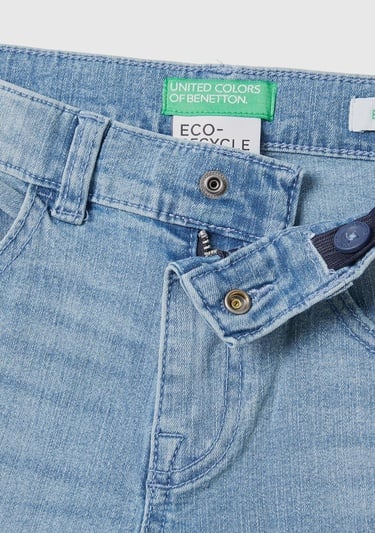  Erkek Çocuk Açık Denim 5 Cepli Slim Fit Denim Pantolon