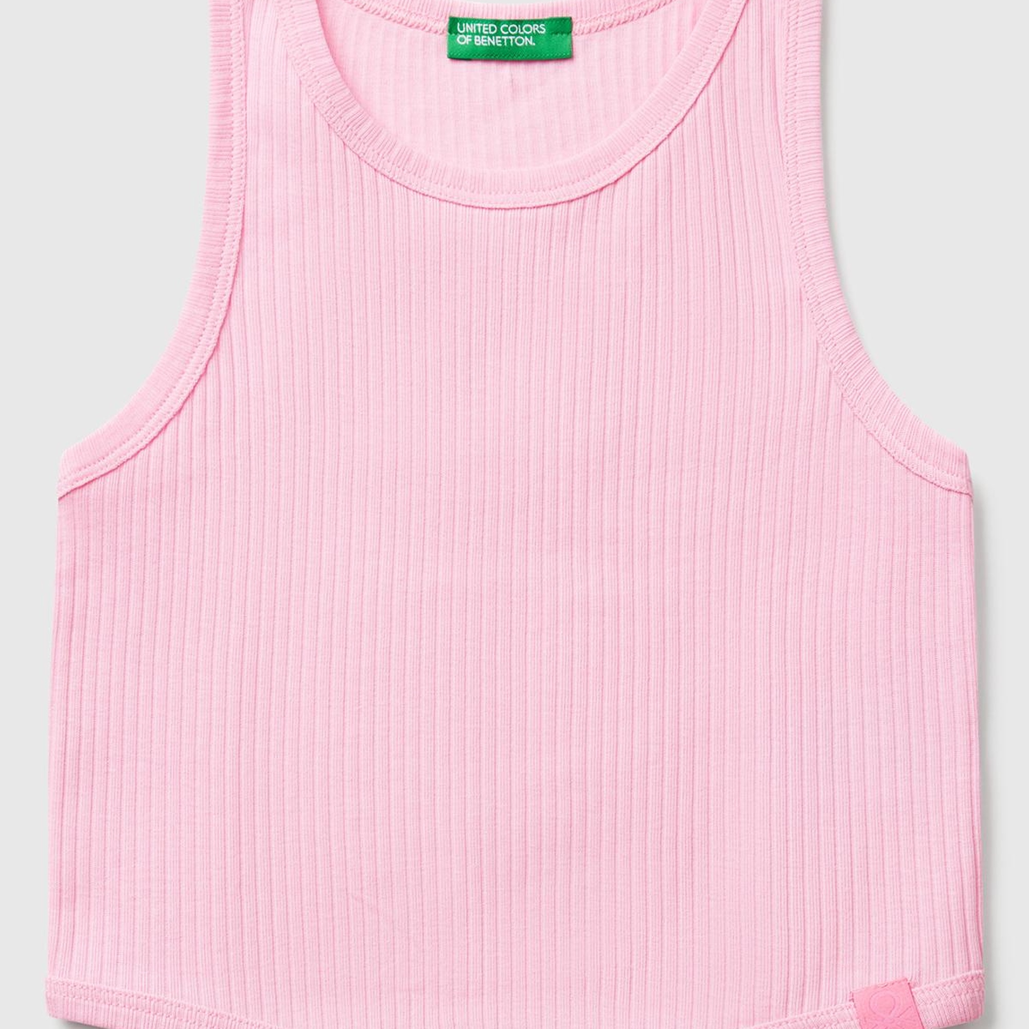 Kız Çocuk Pembe Fitilli Crop Atlet