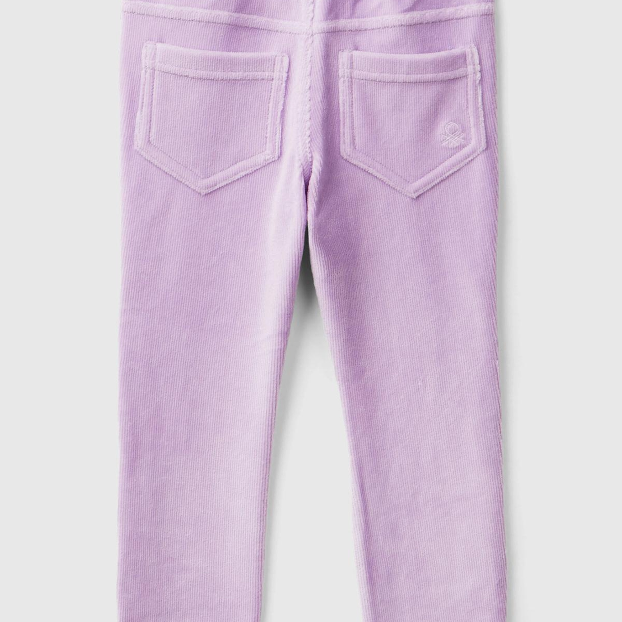 Kız Çocuk Lila Fitilli Kadife Tayt