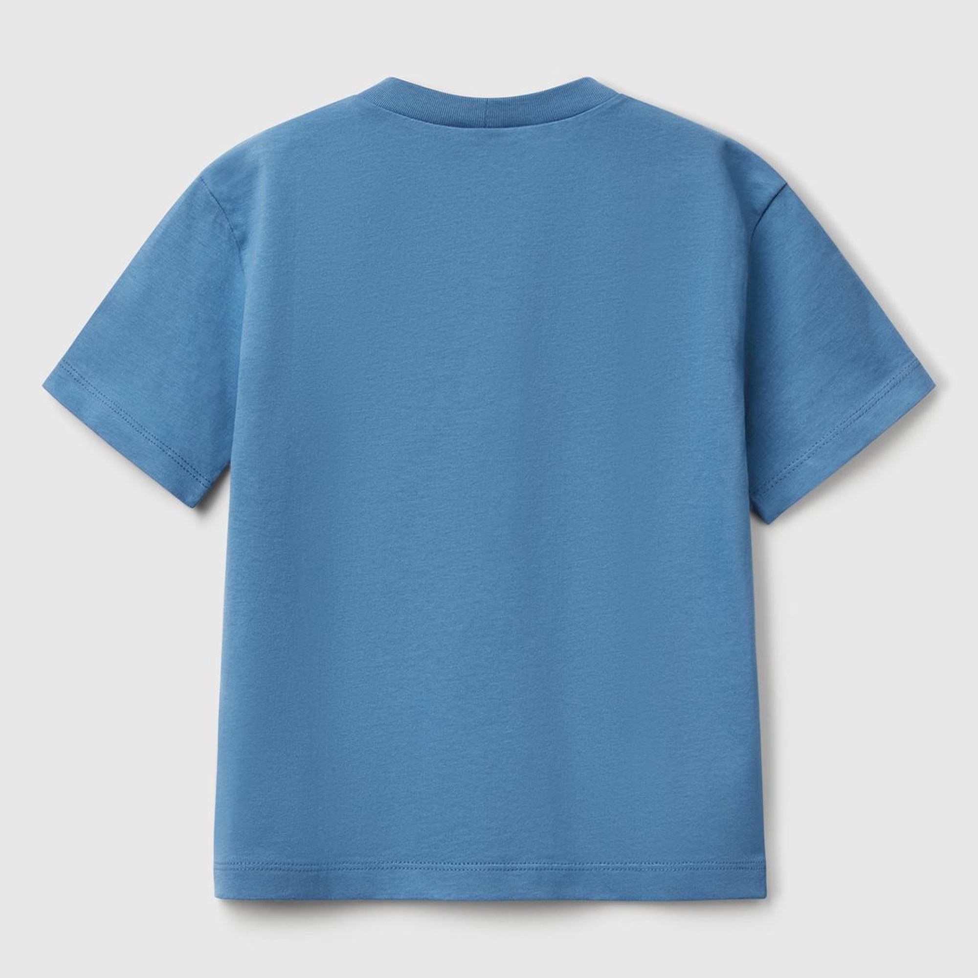 Erkek Çocuk Havacı Mavi Marvel Kahraman Baskılı Logo Etiketli T-Shirt