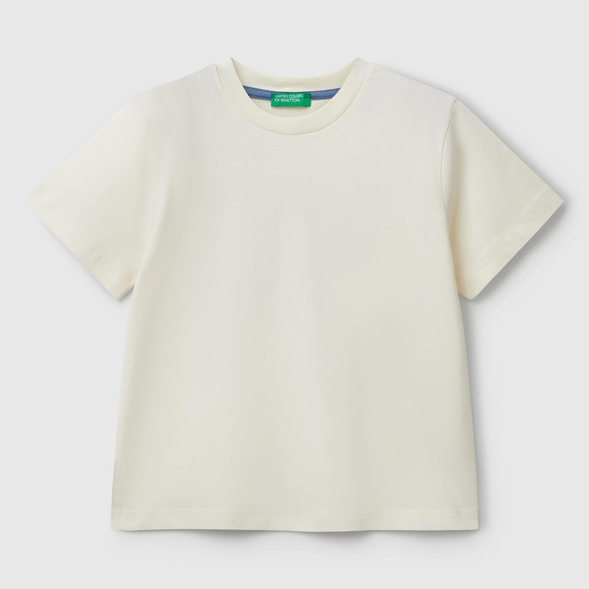 Erkek Çocuk Ekru Fotoğraf Baskılı Bisiklet Yaka T-Shirt