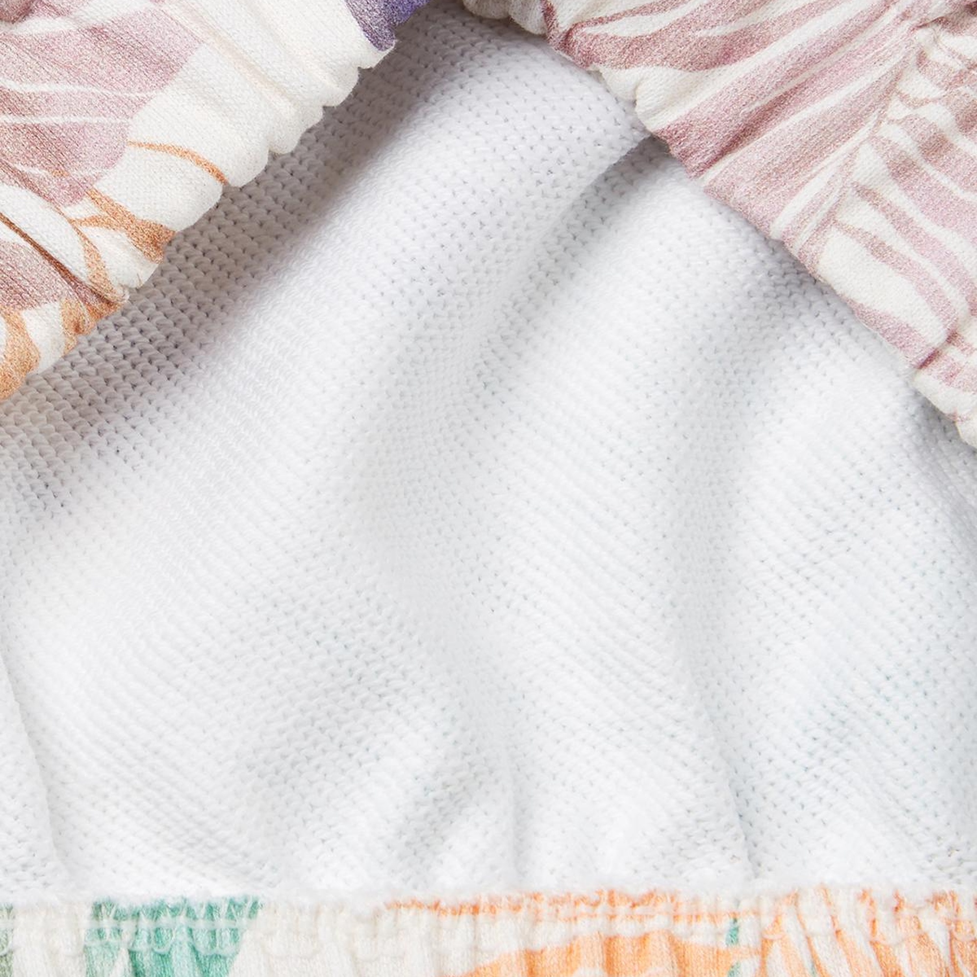 Kız Çocuk Renkli Mix Tamamı Desenli Logo Etiketli Ribanalı Sweatshirt