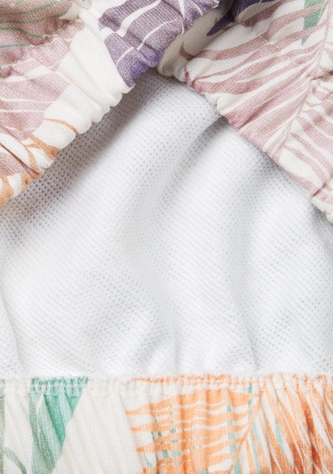  Kız Çocuk Renkli Mix Tamamı Desenli Logo Etiketli Ribanalı Sweatshirt