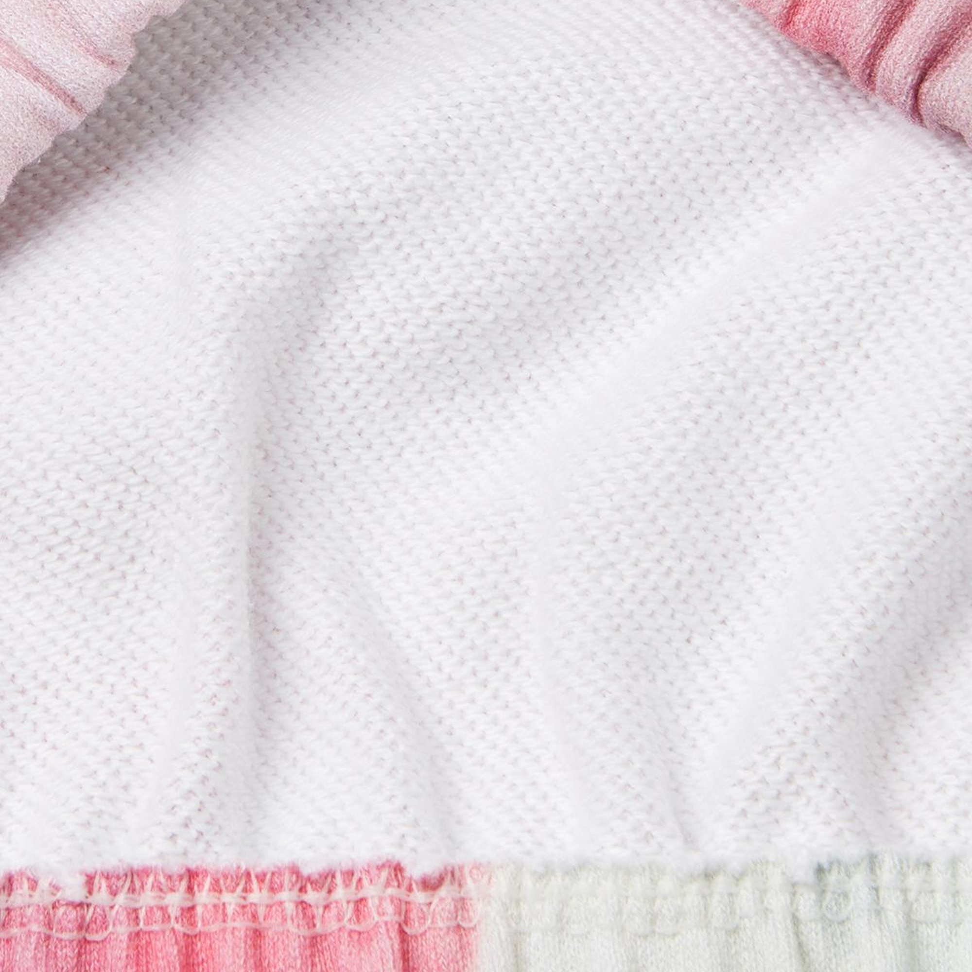 Kız Çocuk Pembe Mix Tamamı Desenli Logo Etiketli Ribanalı Sweatshirt