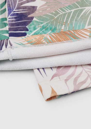  Kız Çocuk Renkli Mix Tamamı Baskılı Logo Etiketli Beli İpli Şort