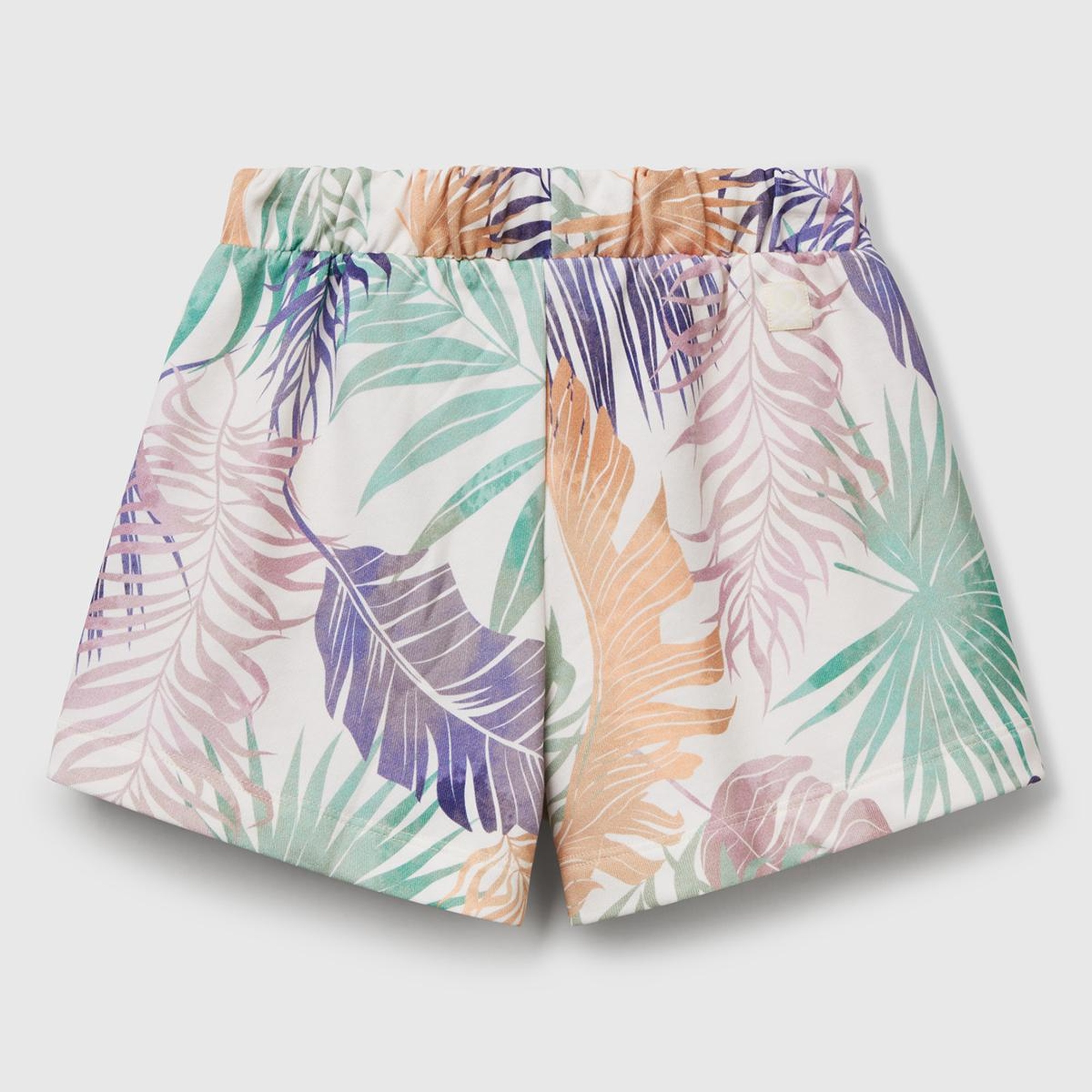 Kız Çocuk Renkli Mix Tamamı Baskılı Logo Etiketli Beli İpli Şort