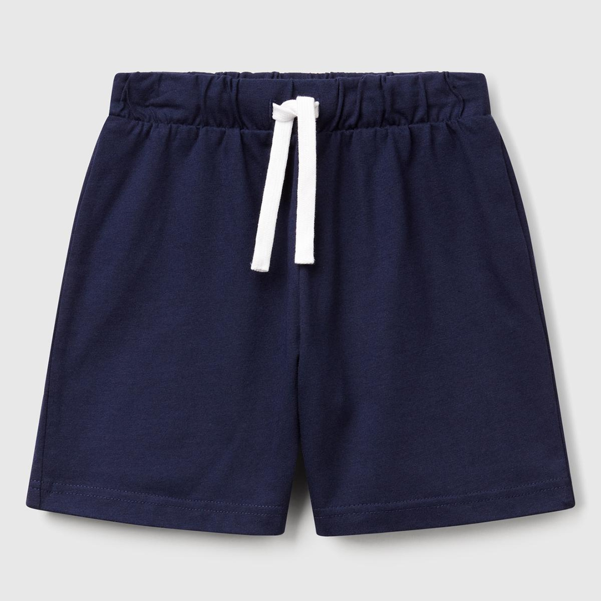 Erkek Çocuk Lacivert Benetton Logolu Bermuda Penye Şort