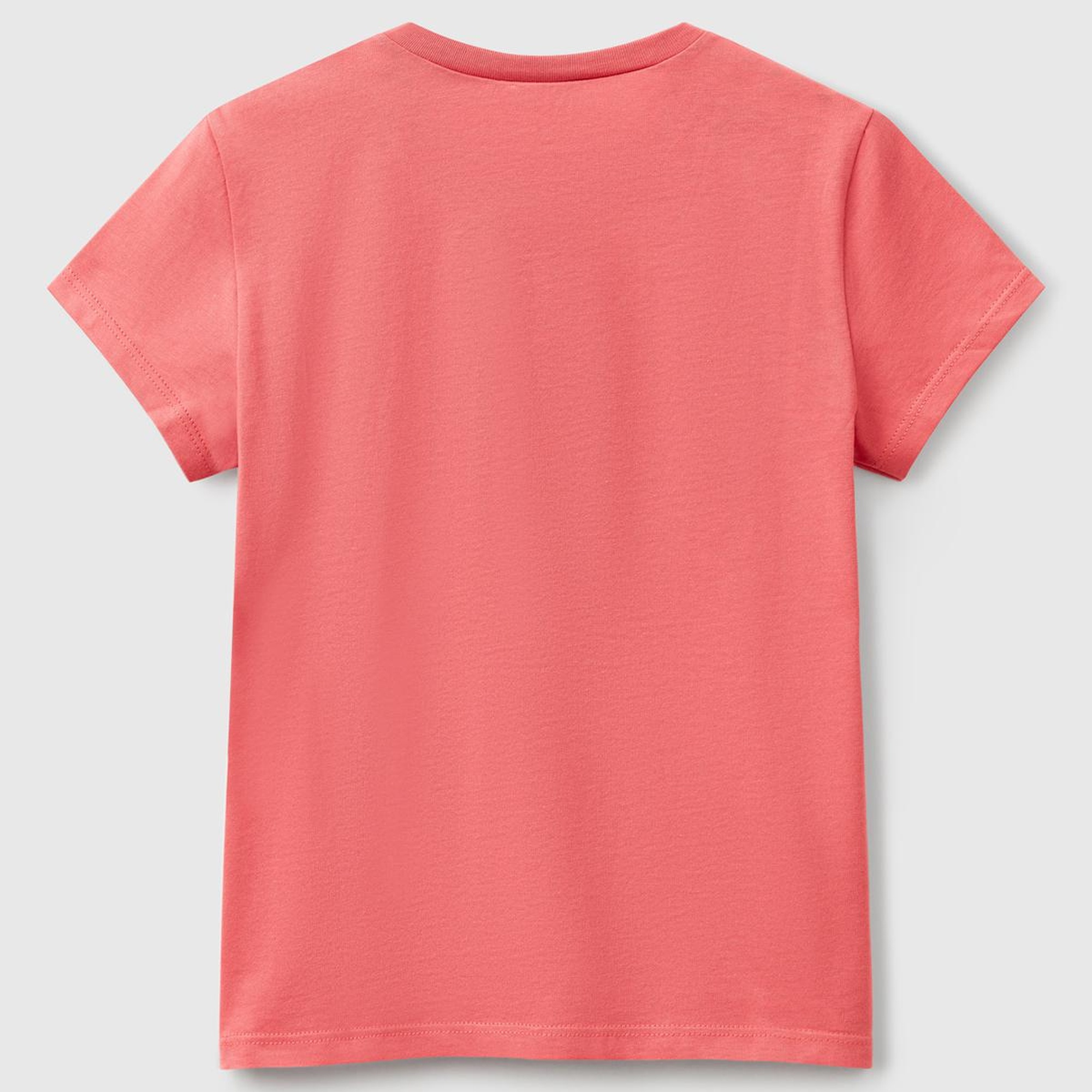 Kız Çocuk Fuşya Simli Logo Baskılı T-Shirt