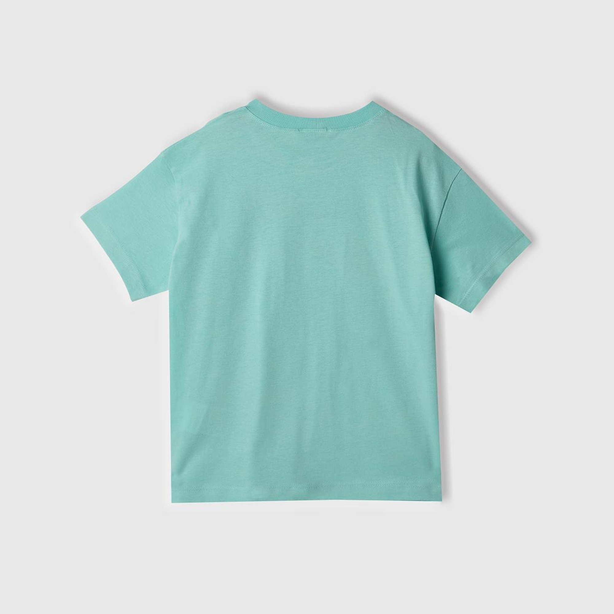 Erkek Çocuk Su Yeşili Benetton Logo Baskılı T-Shirt