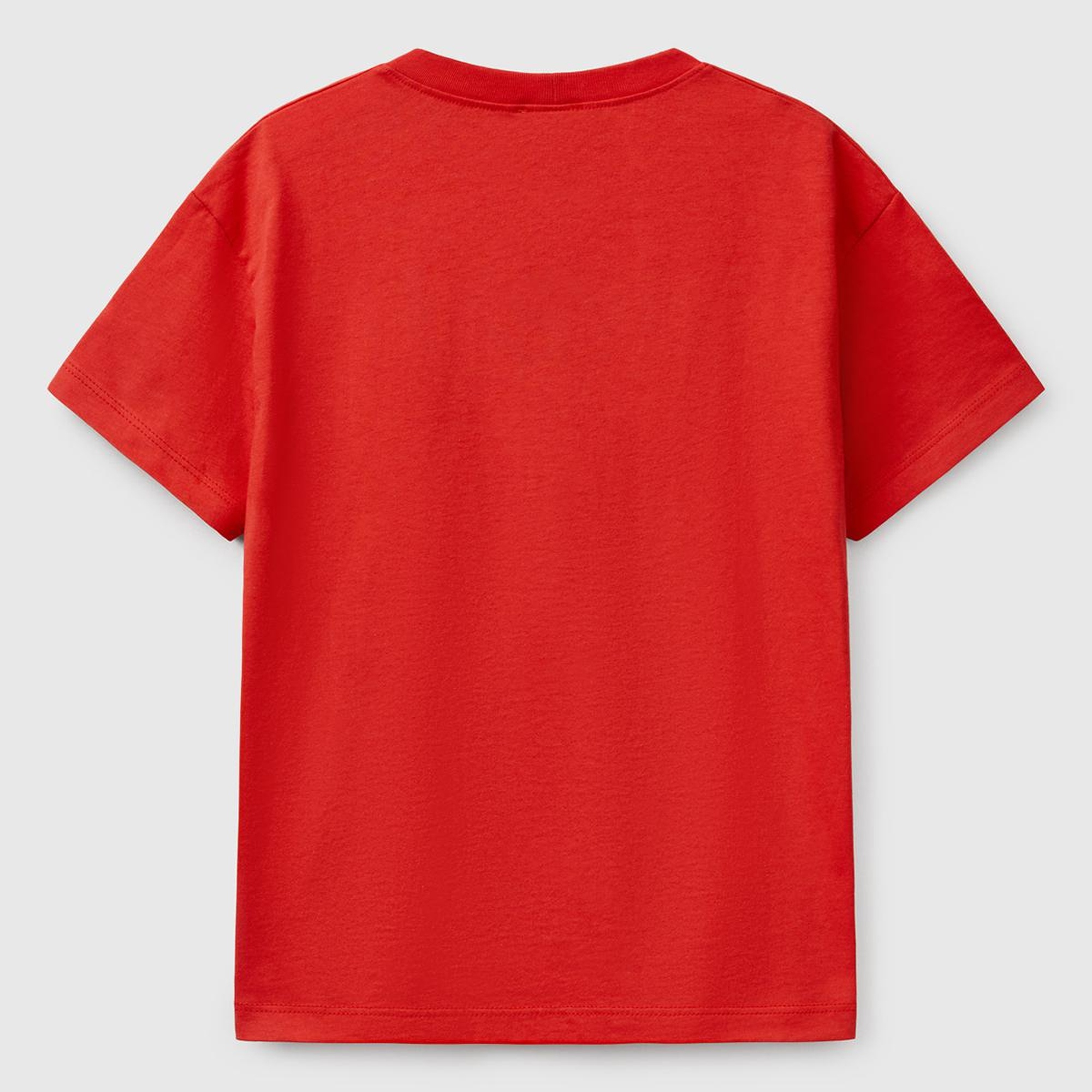 Erkek Çocuk Kırmızı Benetton Logo Baskılı T-Shirt