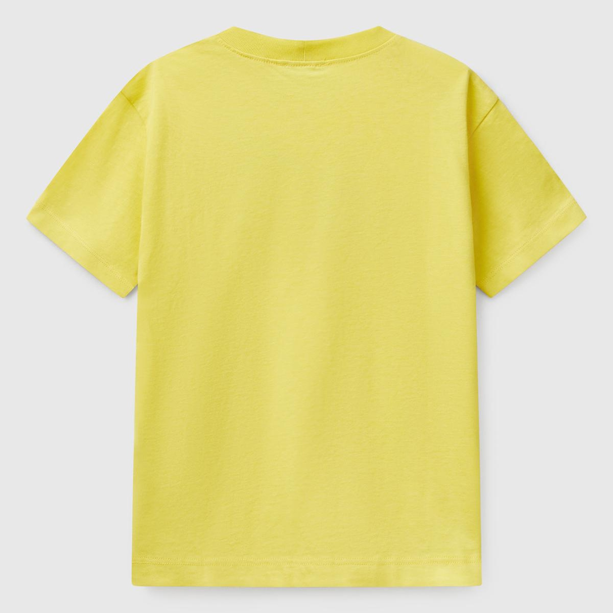 Erkek Çocuk Sarı Benetton Logo Baskılı T-Shirt
