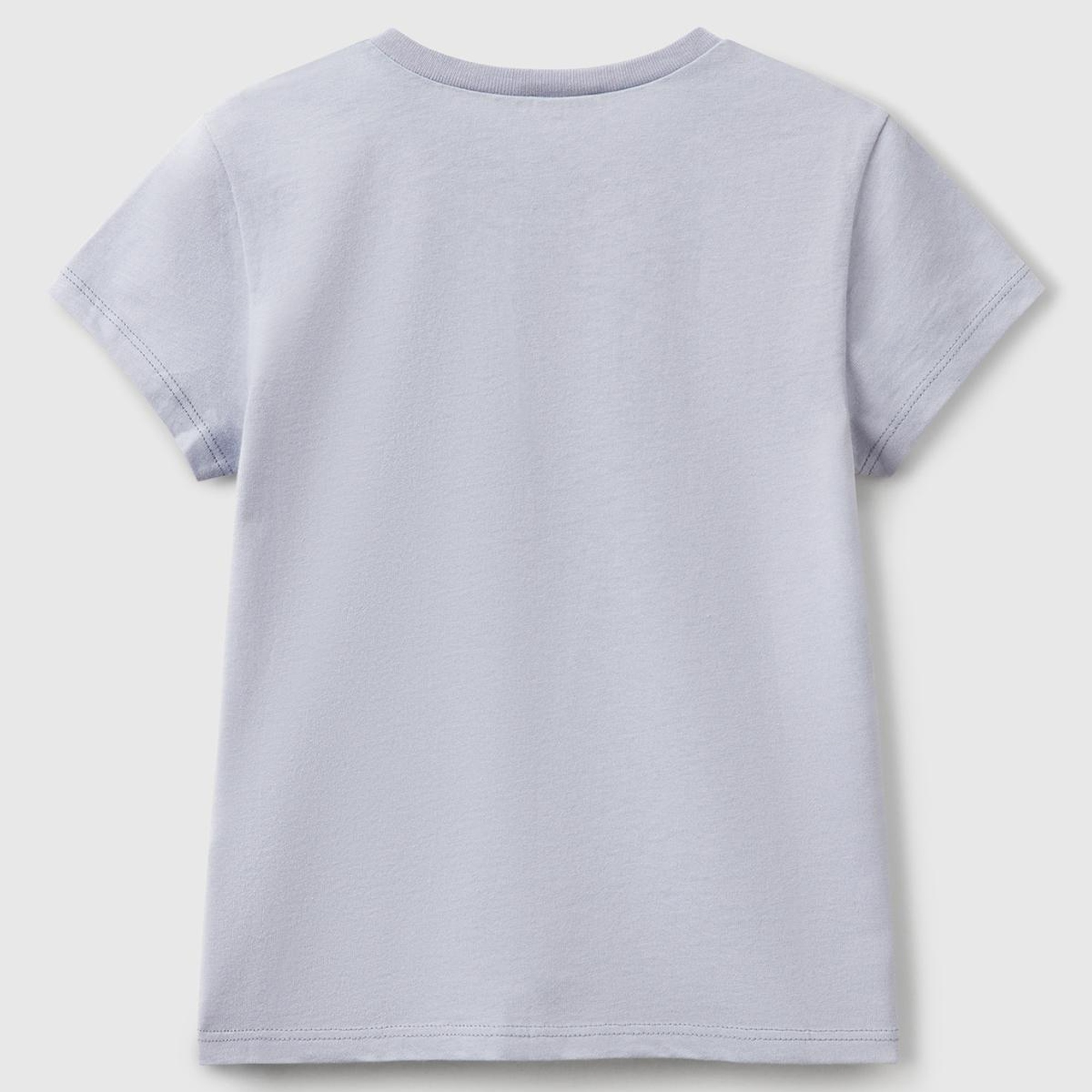 Kız Çocuk Lila Simli Logo Baskılı T-Shirt