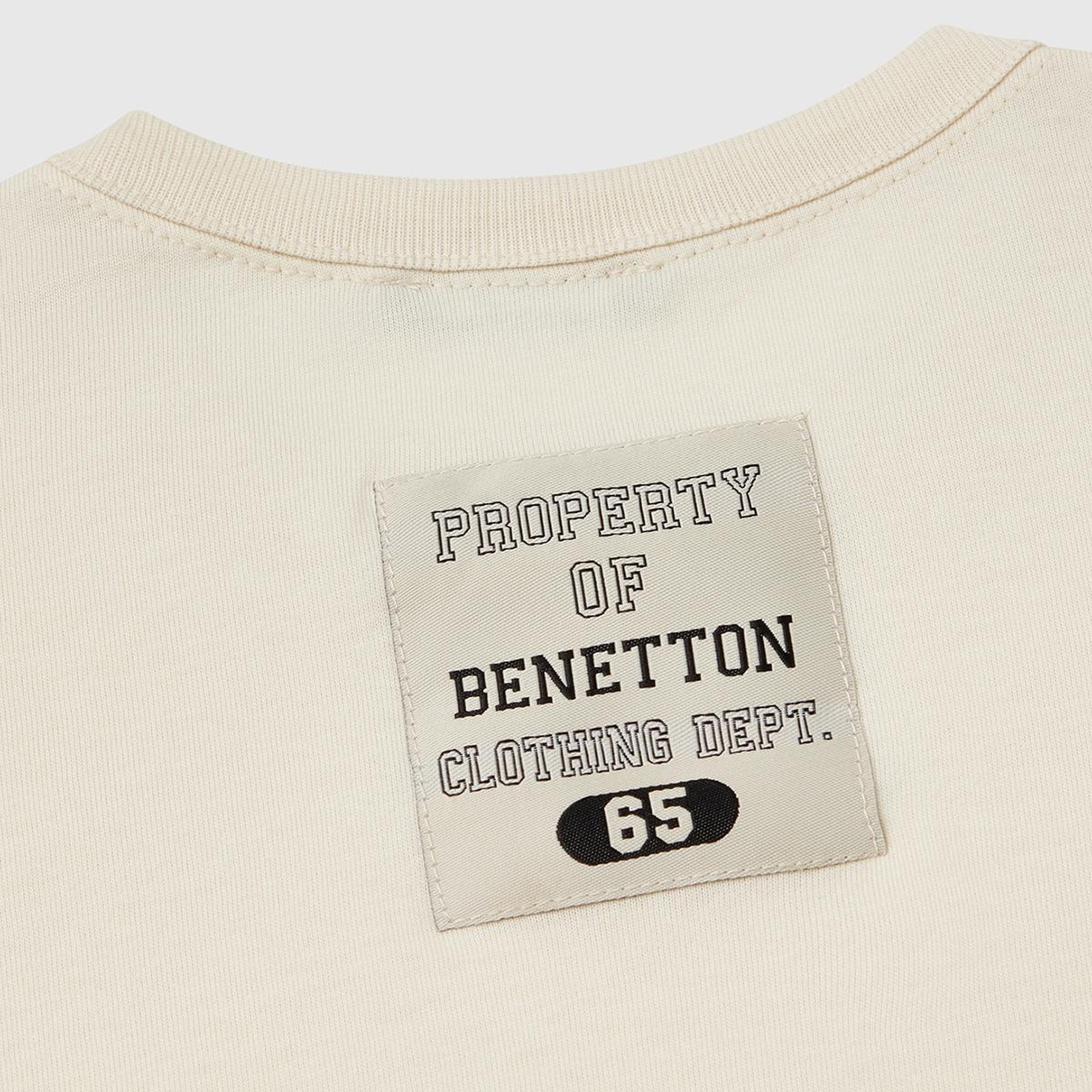 Erkek Çocuk Krem Logo Baskı Detaylı Oversize T-Shirt