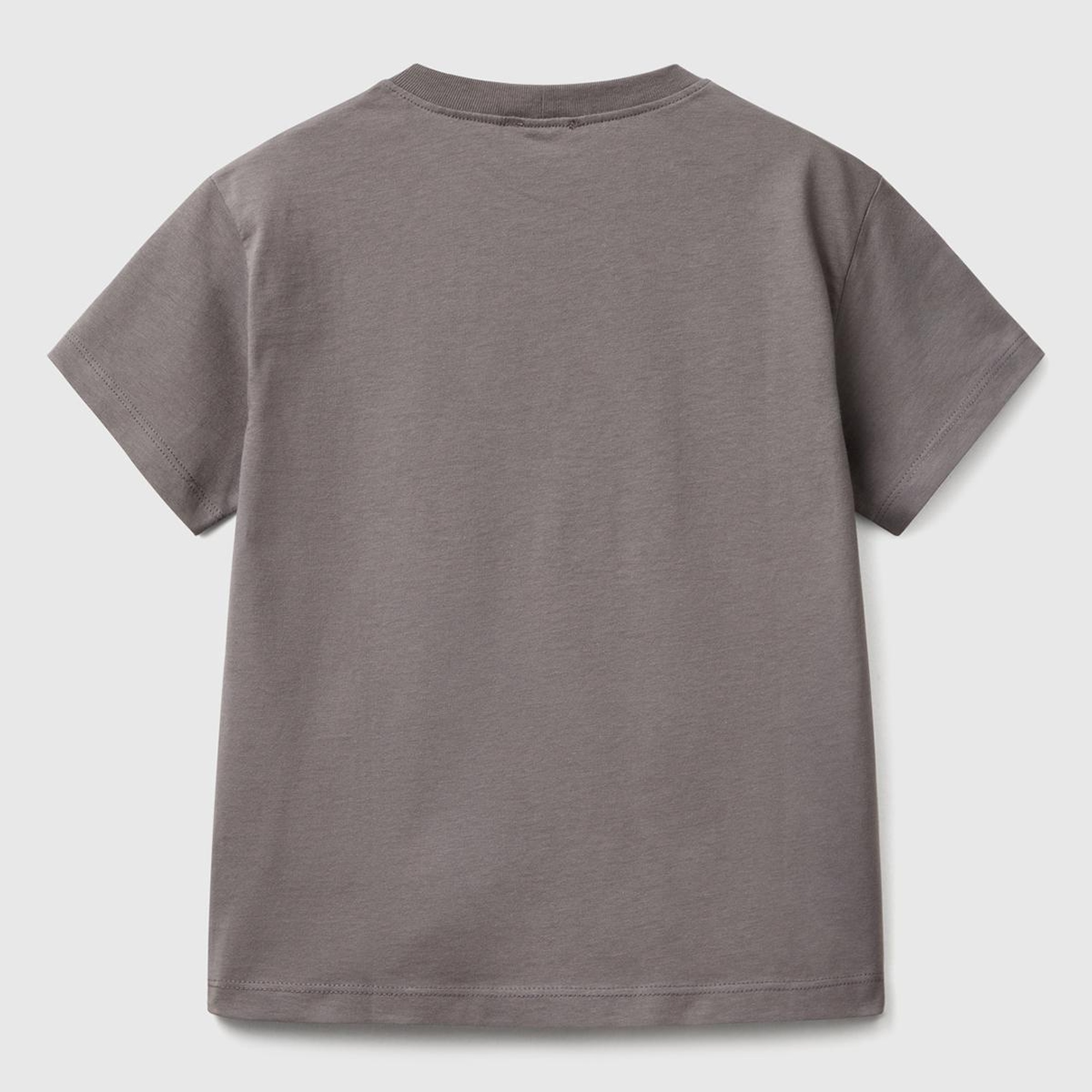 Erkek Çocuk Antrasit Benetton Logo Baskılı T-Shirt