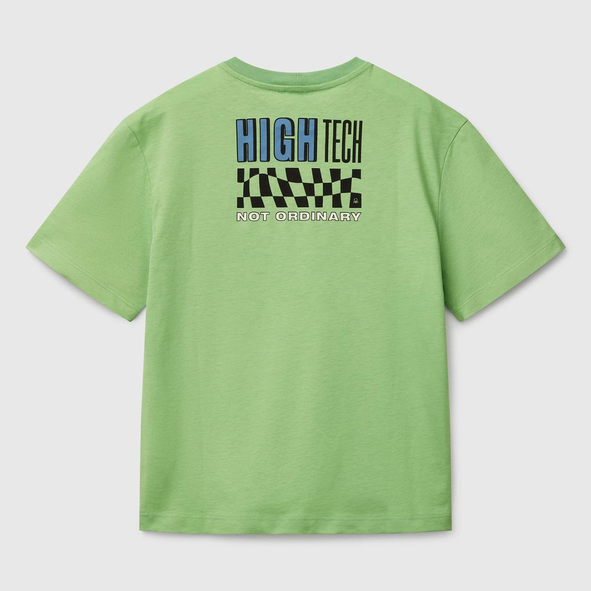 Erkek Çocuk Fıstık Yeşili Slogan Baskılı T-Shirt