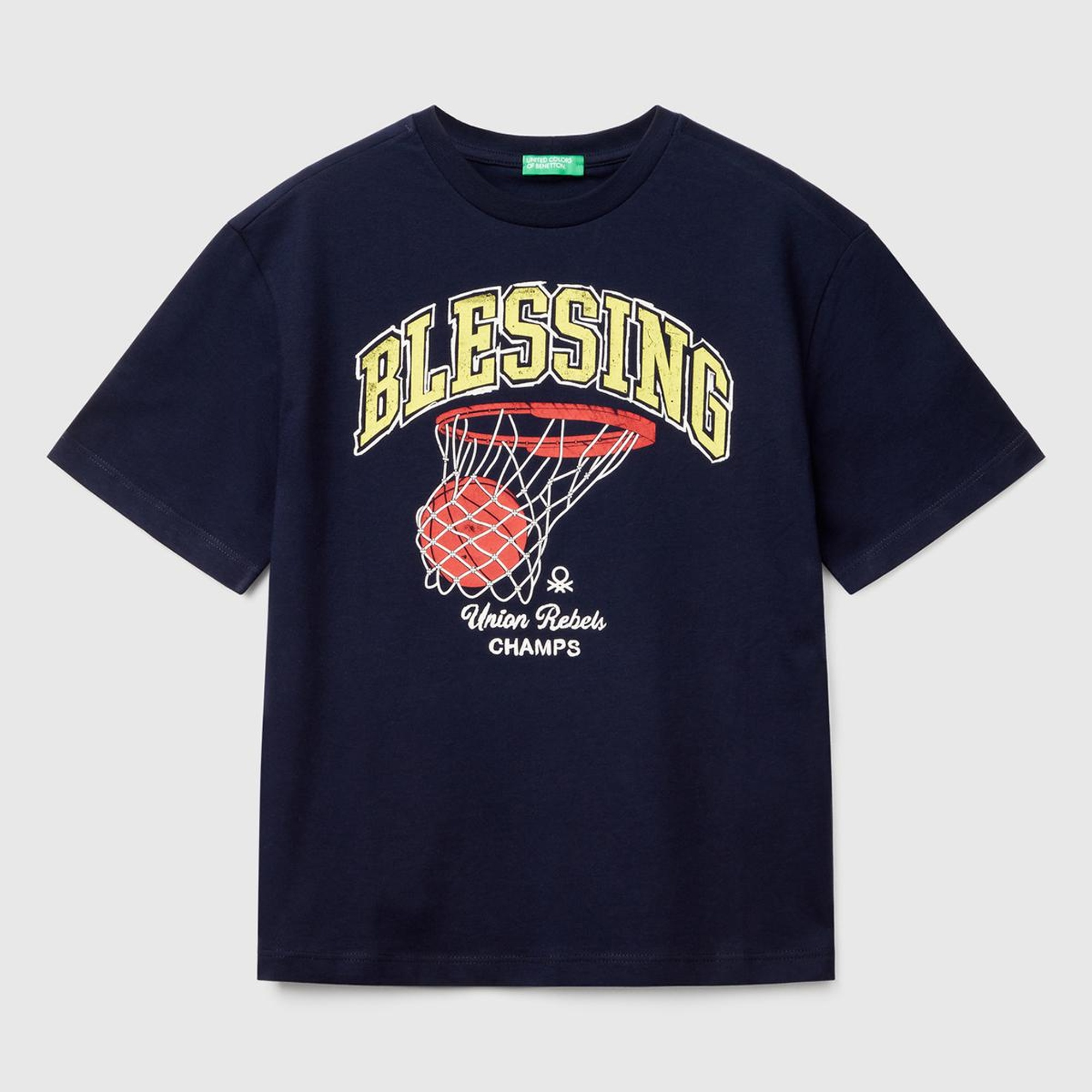 Erkek Çocuk Lacivert Slogan Baskılı T-Shirt