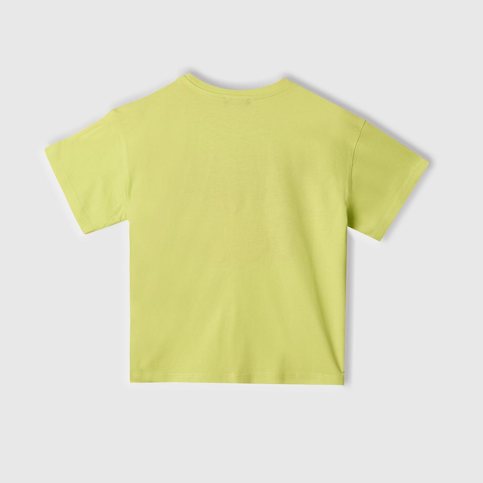 Kız Çocuk Sarı Önü Payet İşlemeli Baskılı T-Shirt