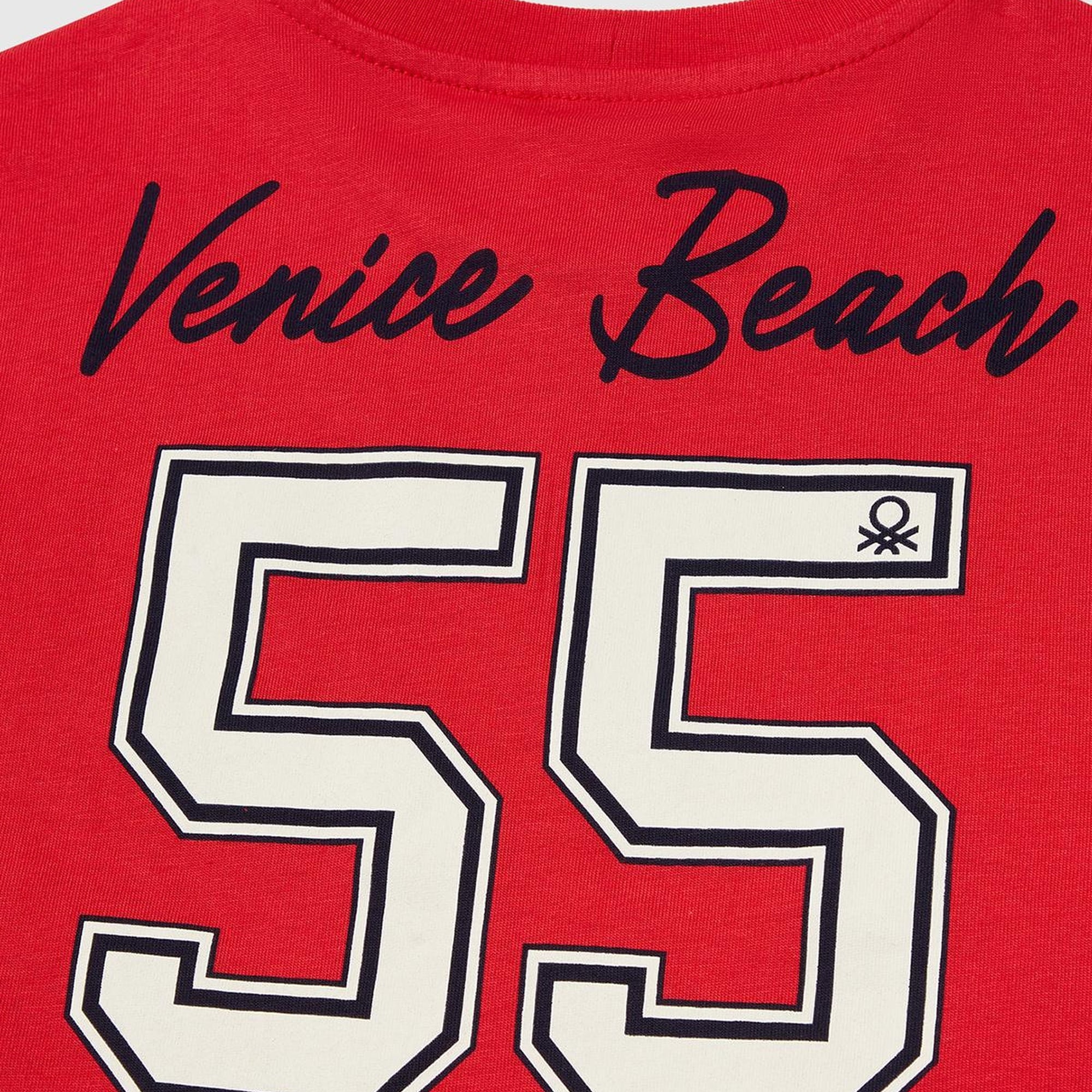 Erkek Çocuk Kırmızı Slogan Baskılı T-Shirt