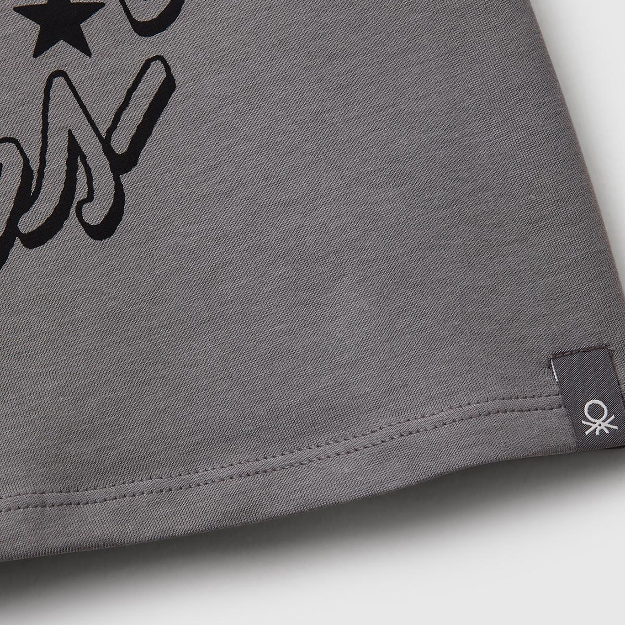 Kız Çocuk Antrasit Rolling Stones Baskılı Logo Etiketli T-Shirt