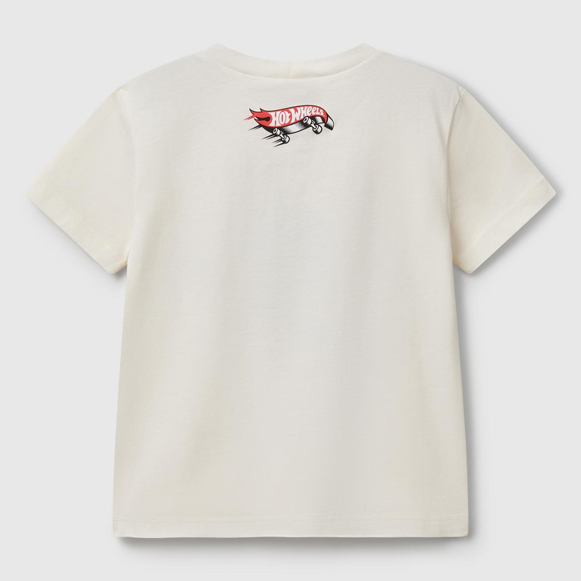 Erkek Çocuk Ekru Hot Wheels Baskılı Logo Etiketli T-Shirt