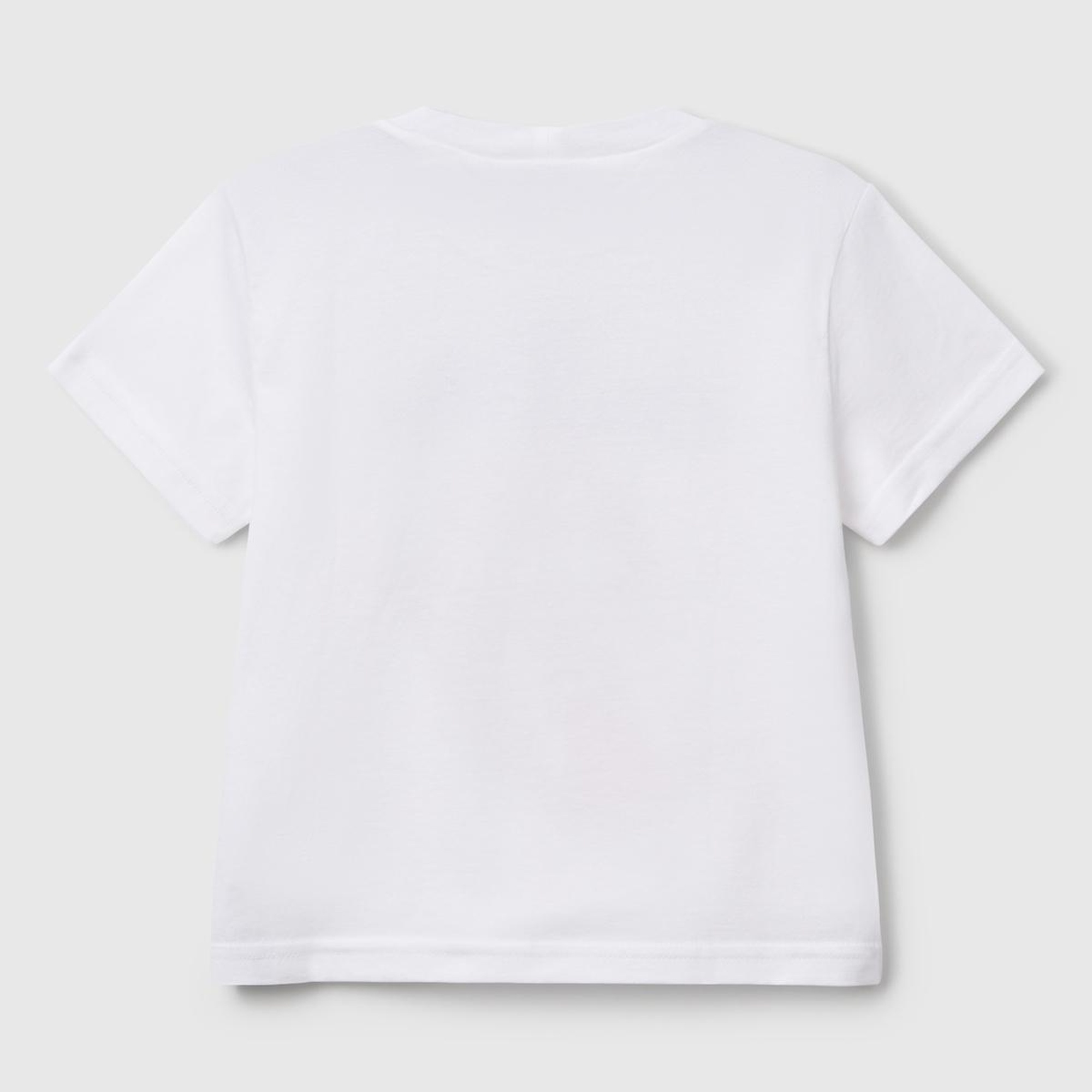 Erkek Çocuk Beyaz Rolling Stones Baskılı Logo Etiketli T-Shirt