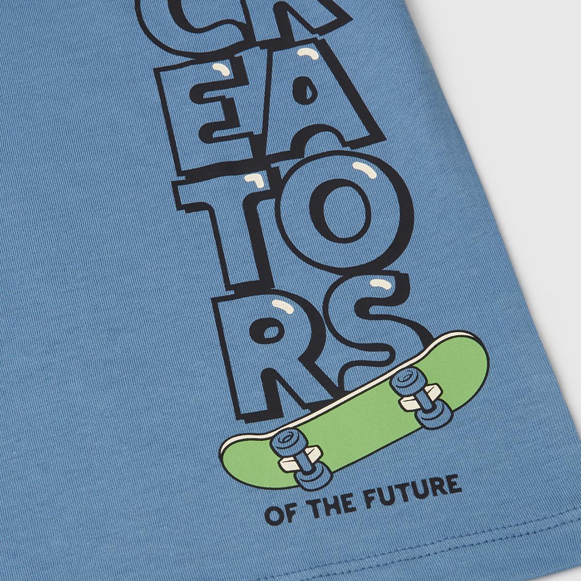 Erkek Çocuk Havacı Mavi Grafik Baskılı T-Shirt