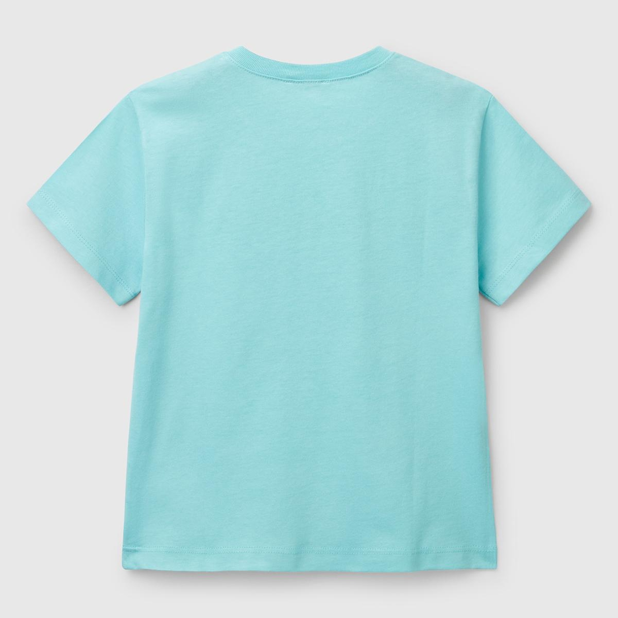 Erkek Çocuk Su Yeşili Grafik Baskılı T-Shirt