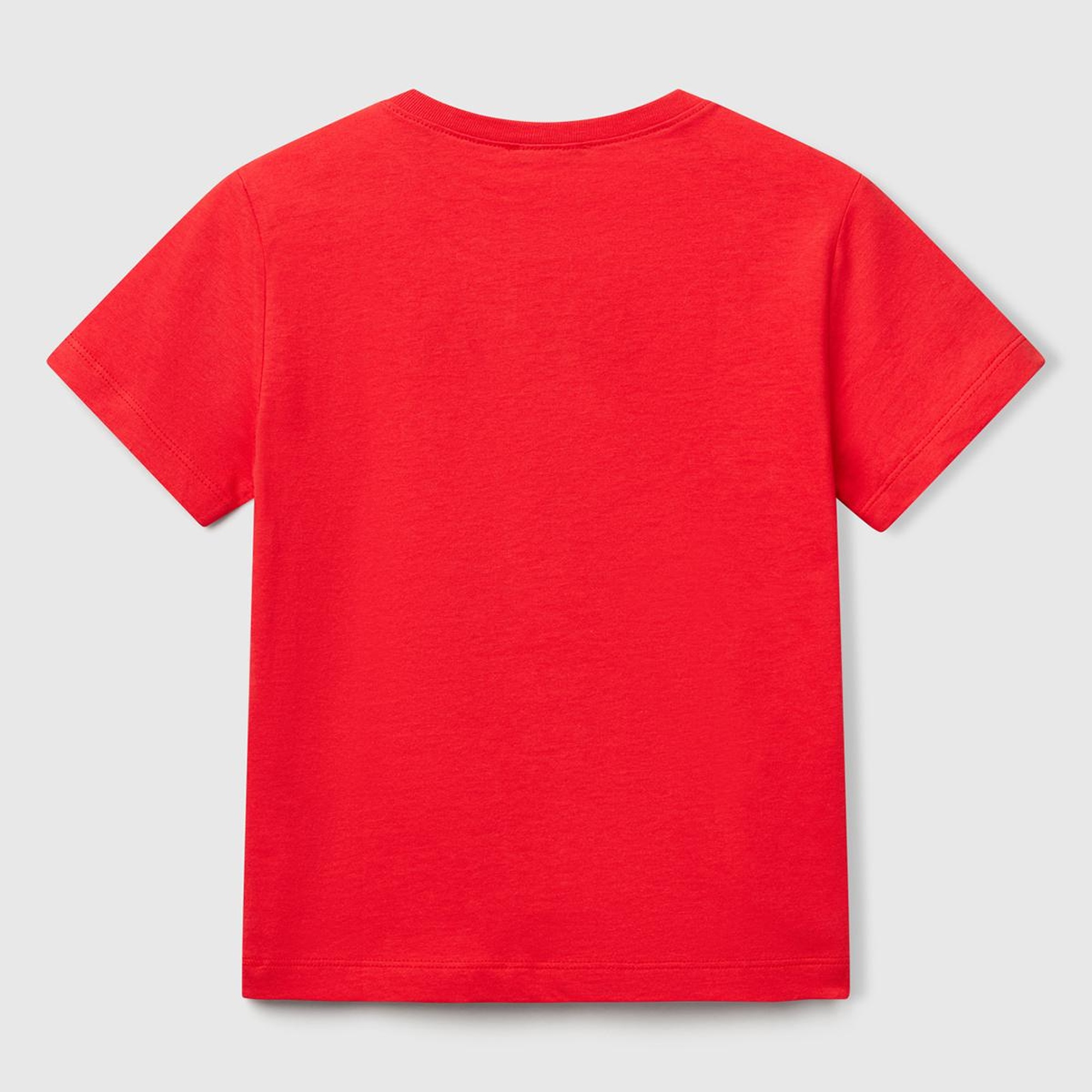 Erkek Çocuk Kırmızı Benetton Logo Baskılı T-Shirt