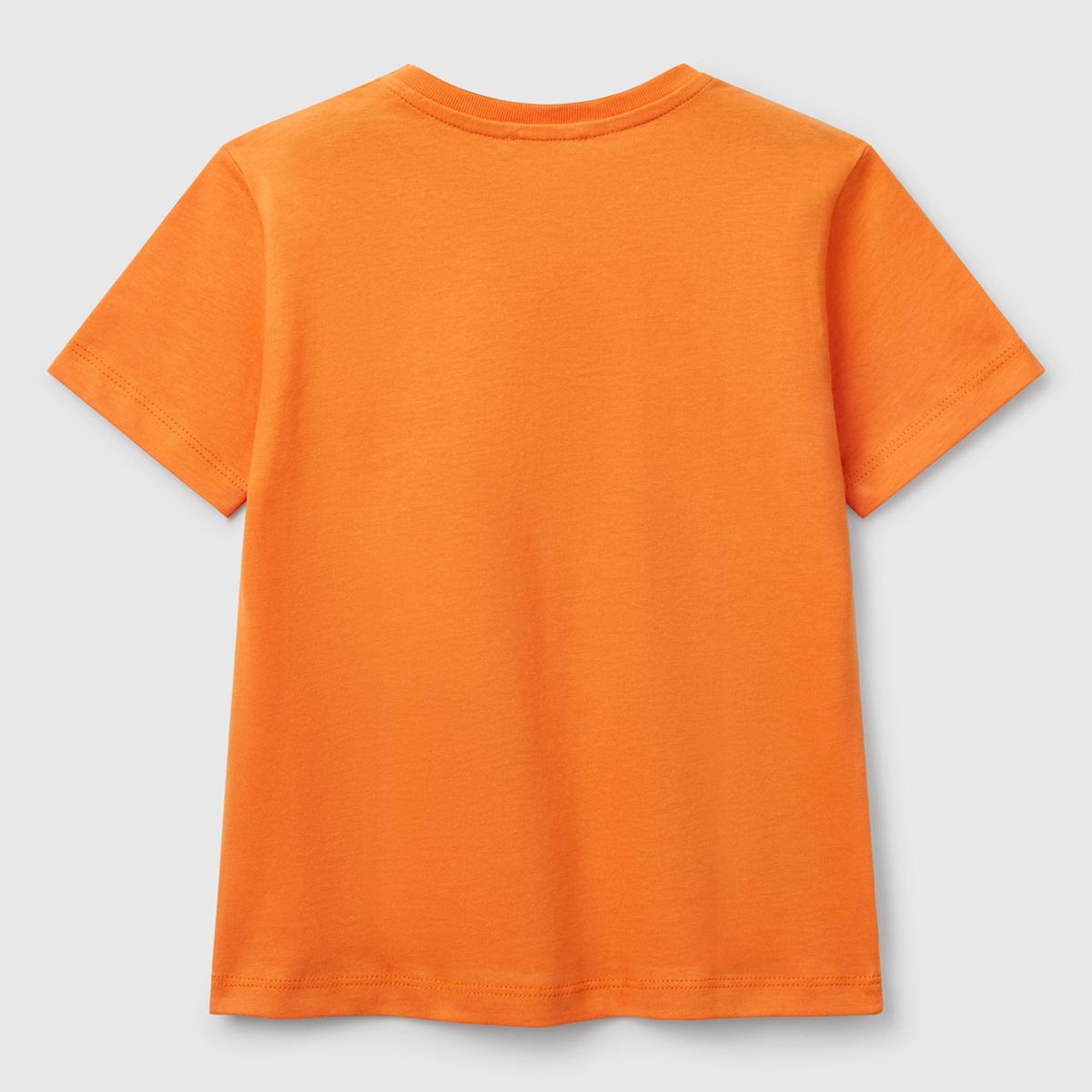 Erkek Çocuk Turuncu Grafik Baskılı T-Shirt