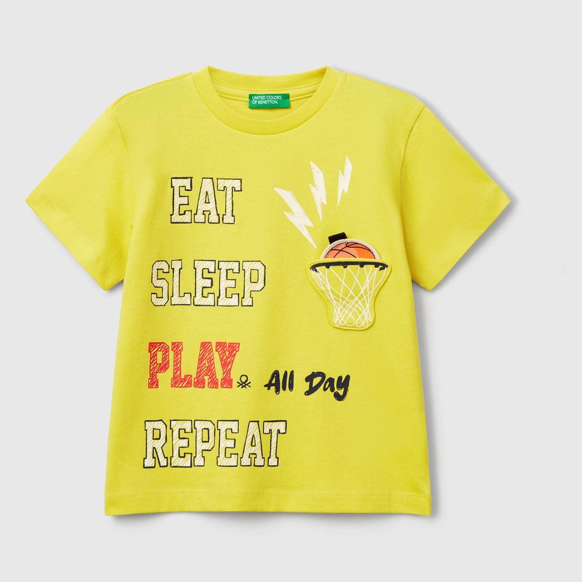 Erkek Çocuk Sarı 3D Baskılı T-Shirt