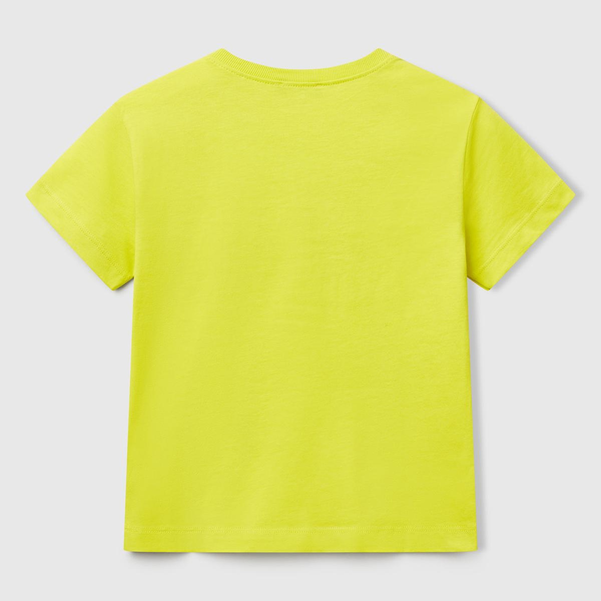 Erkek Çocuk Sarı Benetton Logo Baskılı T-Shirt