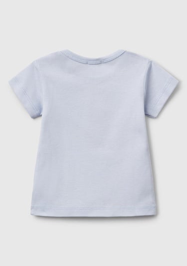  Bebek Toz Mavi Tavşan Baskılı T-Shirt