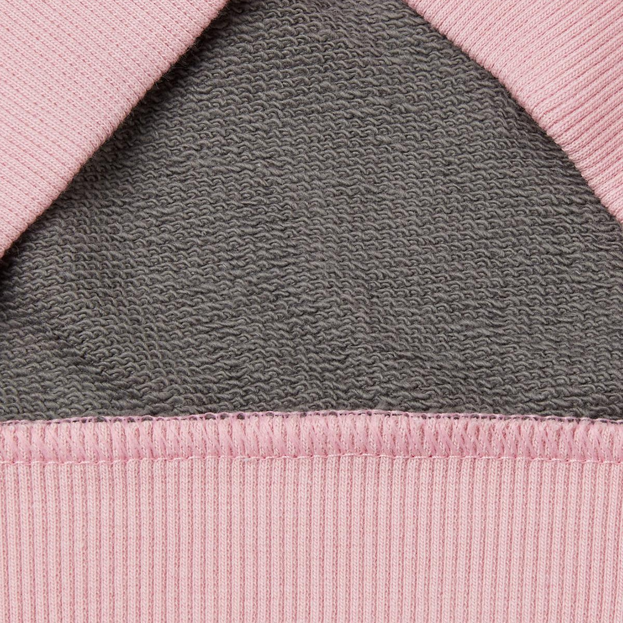 Kız Çocuk Pembe Mix Simli Benetton Logo Baskılı Bisiklet Yaka Sweatshirt