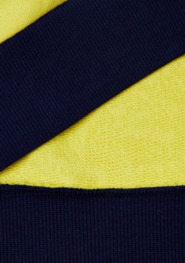  Erkek Çocuk Sarı Mix Benetton Logo Baskılı Bisiklet Yaka Sweatshirt