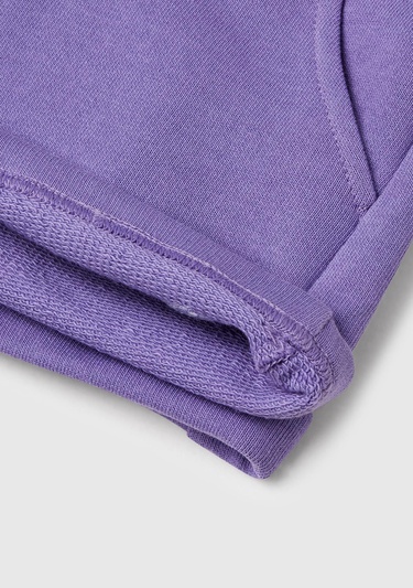  Kız Çocuk Mor Logolu Sweat Şort