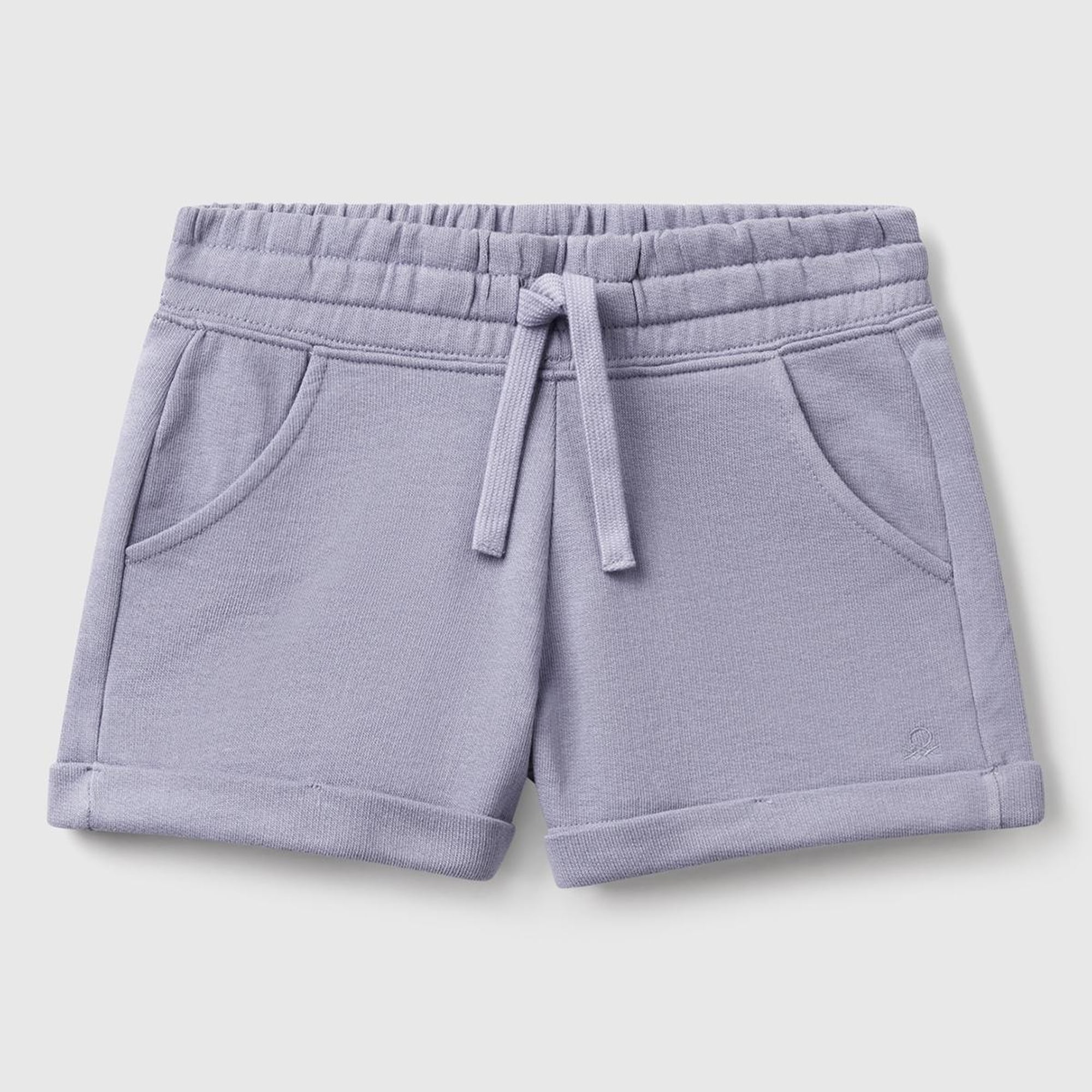 Kız Çocuk Lila Logolu Sweat Şort